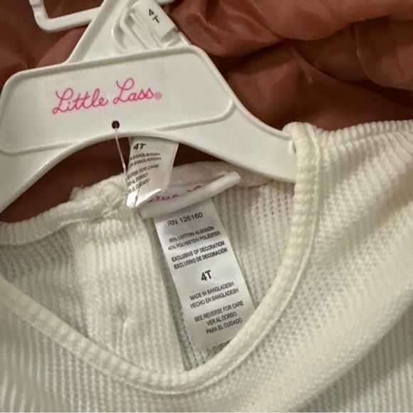 Little Lass White Ribbed Top - Picture 5 of 12